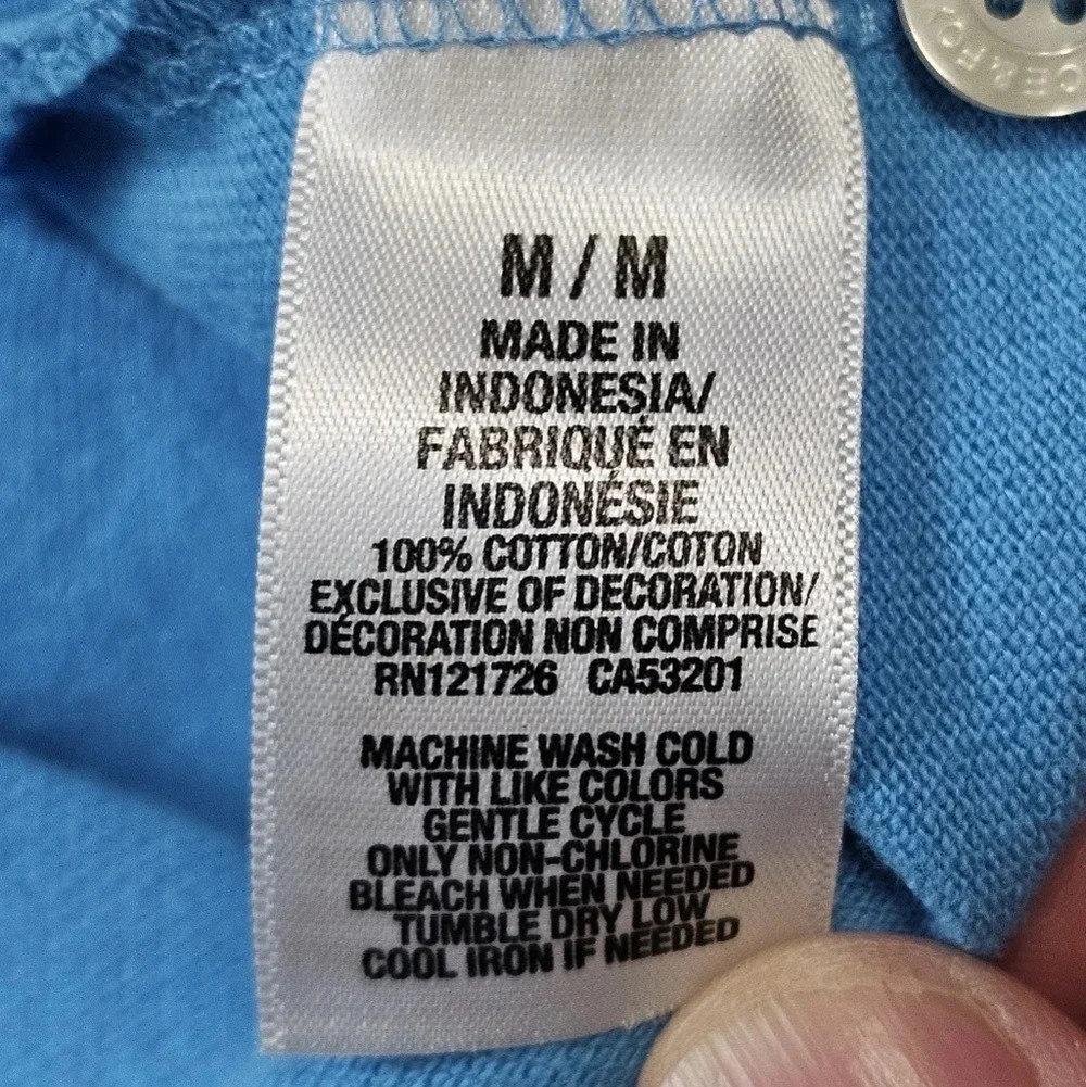 Prince & Fox Men M Polo Shirt Blue Cotton Tipped Collar Top Iconic Preppy Y2K - Picture 5 of 7